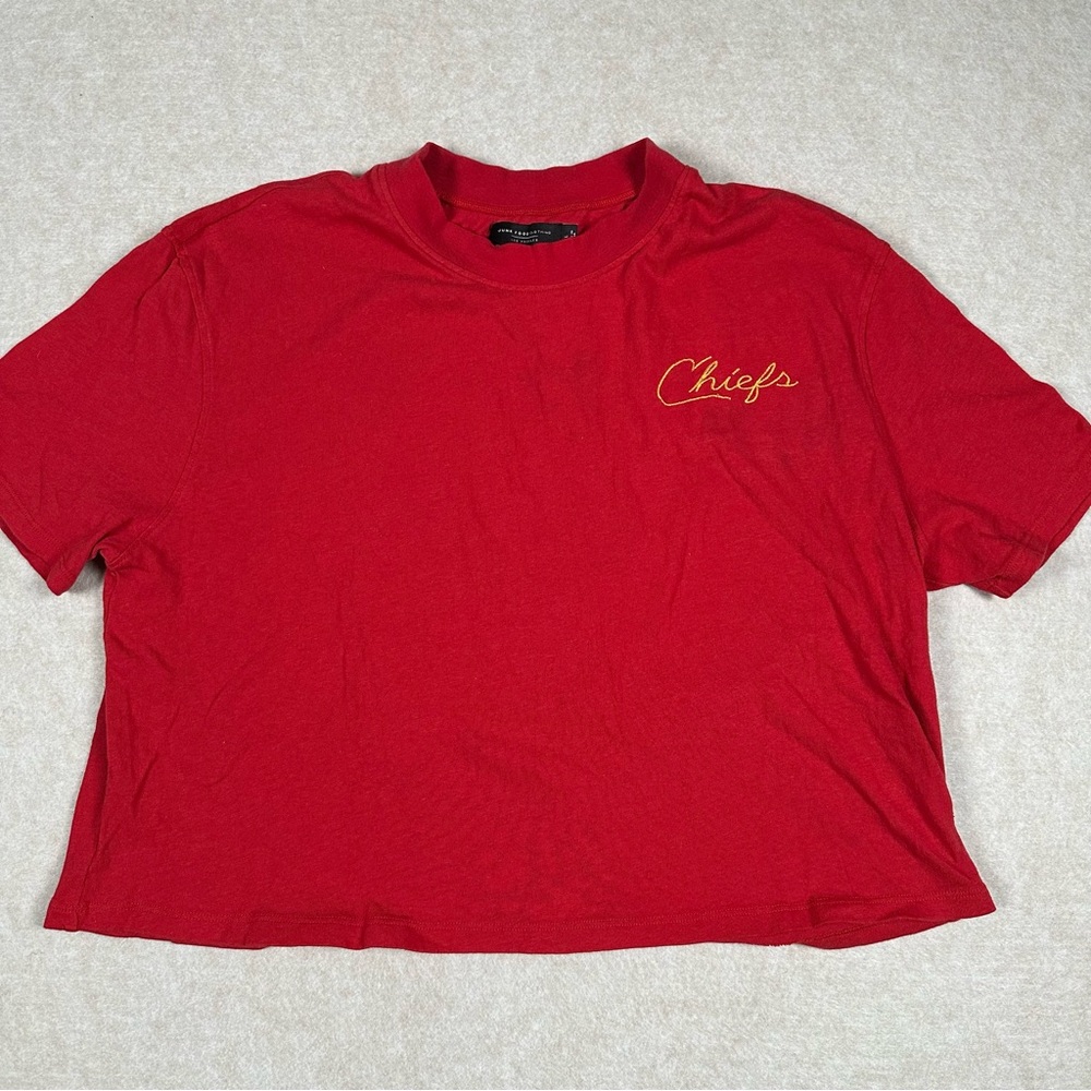 Junk Food Brand Women's Crop Kansas City Chiefs Tee T-shirt Size XL